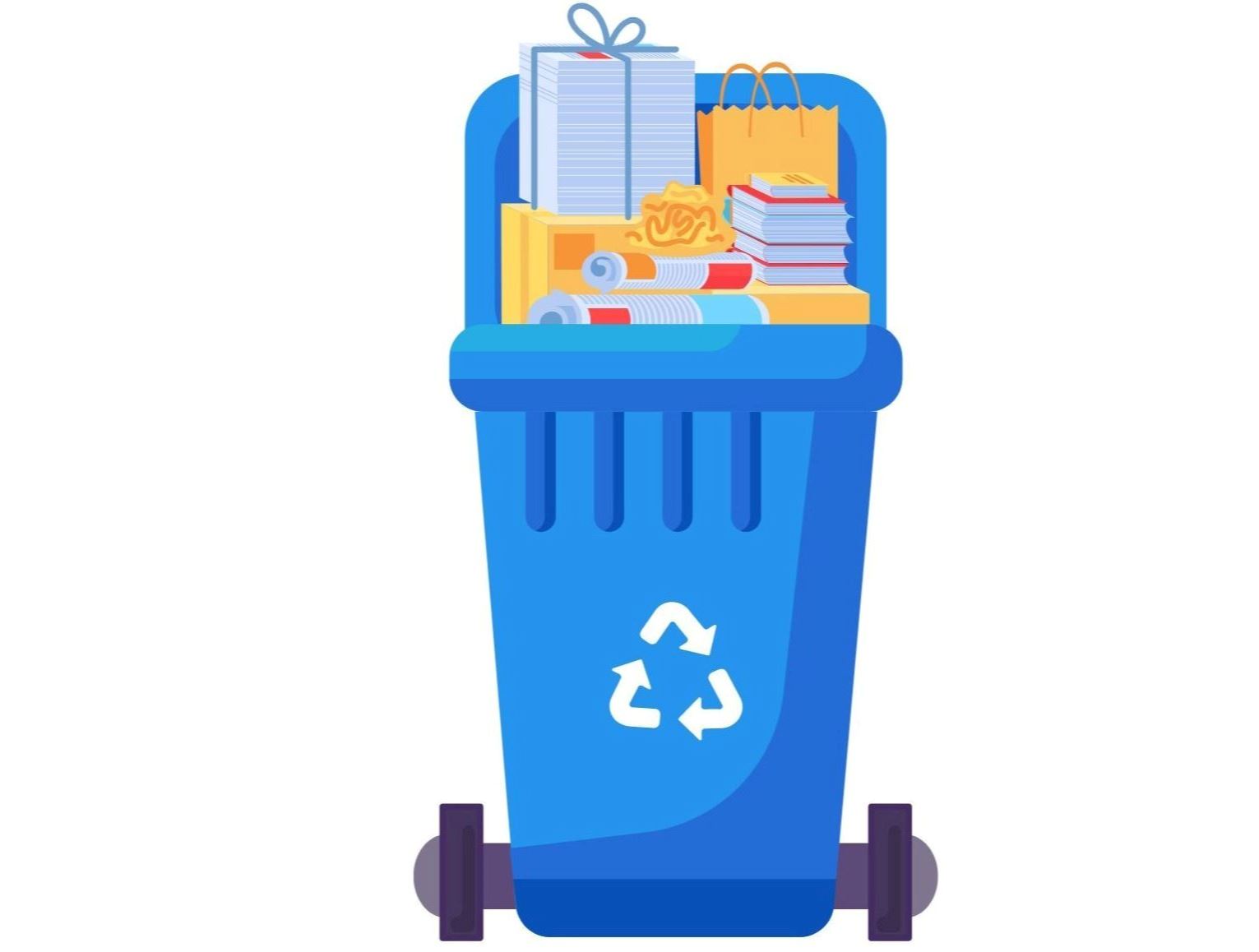 Recycle cart graphic