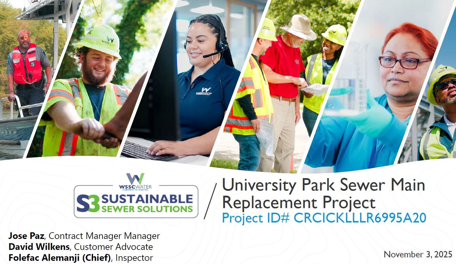 Text and pictures of various WSSC employees 